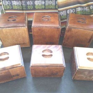 Baribocraft, Canister Box Set of 6 Wood, Made in Canada, Vintage